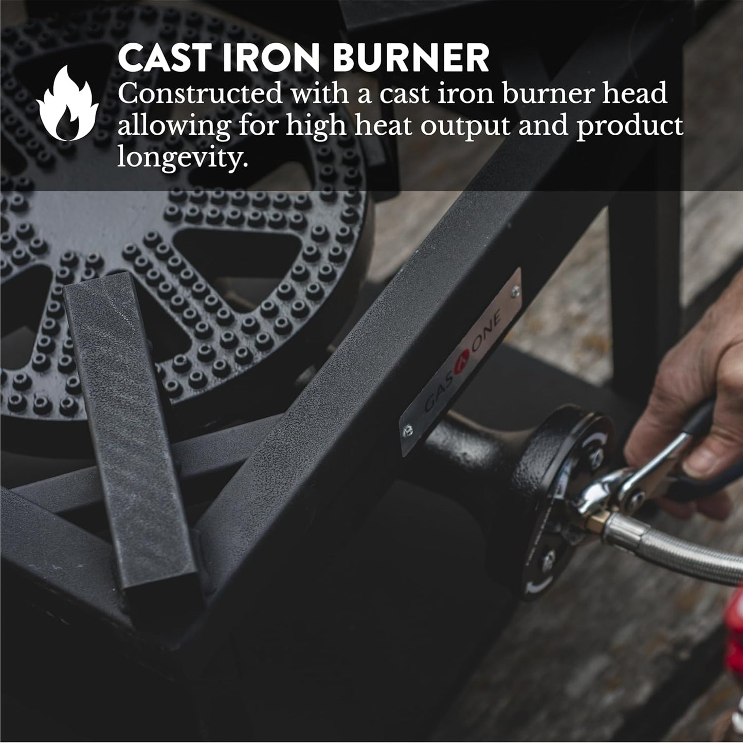Gasone 275,000 BTU Propane Burner Cooker with Regulator with Steel Braided Hose for Outdoor Cooking, Turkey Fry