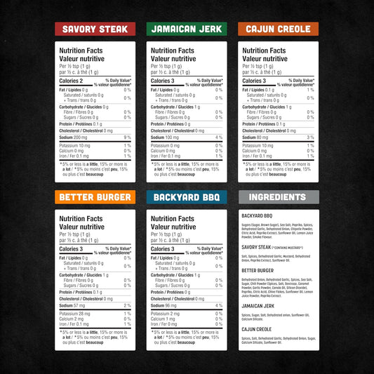 Spice Rack Co. BBQ Seasonings and Rubs - Smoking & Grilling Spices and Seasonings Sets, Grilling Accessories & Smoker Accessories, Unique Father'S Day Gifts for Dad Gifts for Fathers Day (5 Pack)