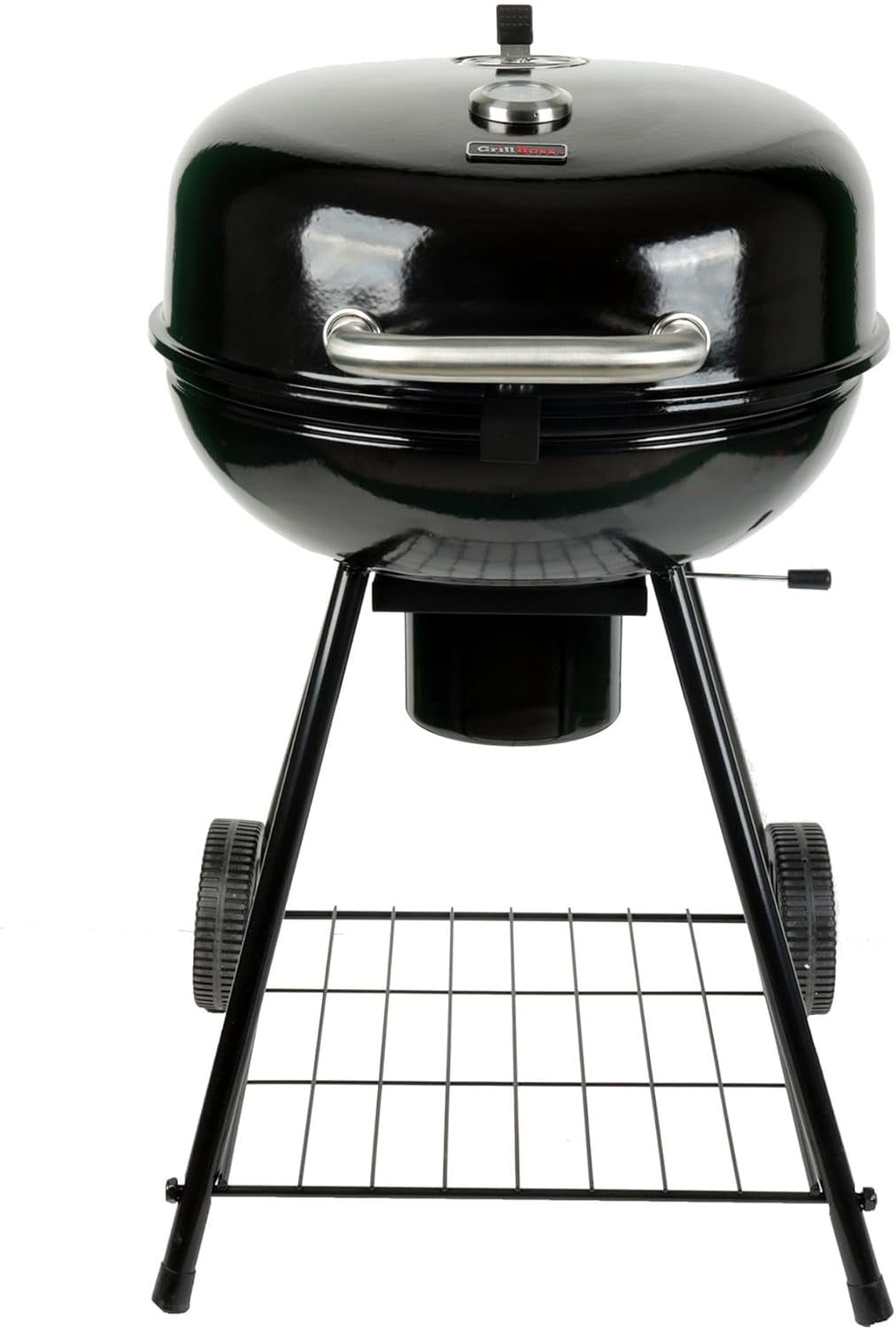 Grill Boss 22 Inch Kettle Charcoal Grill, Porcelain Steel Lid, Large Cooking Area, Black