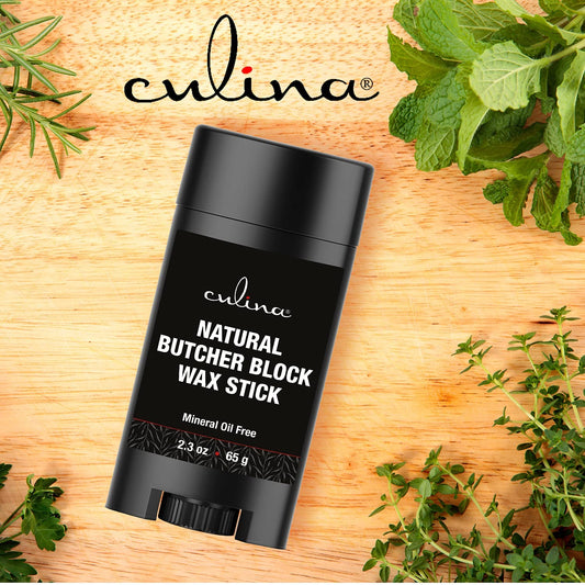 Culina Butcher Block Cutting Board Bamboo Conditioner Wax Stick | Best for Wood & Bamboo Conditioning & Sealing | Does NOT Contain Mineral Oil! - LivanaNatural