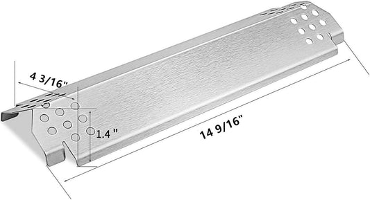 Professional title: "Stainless Steel Grill Replacement Parts for Nexgrill Gas Grills - 4 Pack Heat Plates Shield Tent and Burner Cover for Nexgrill 4 Burner Models"