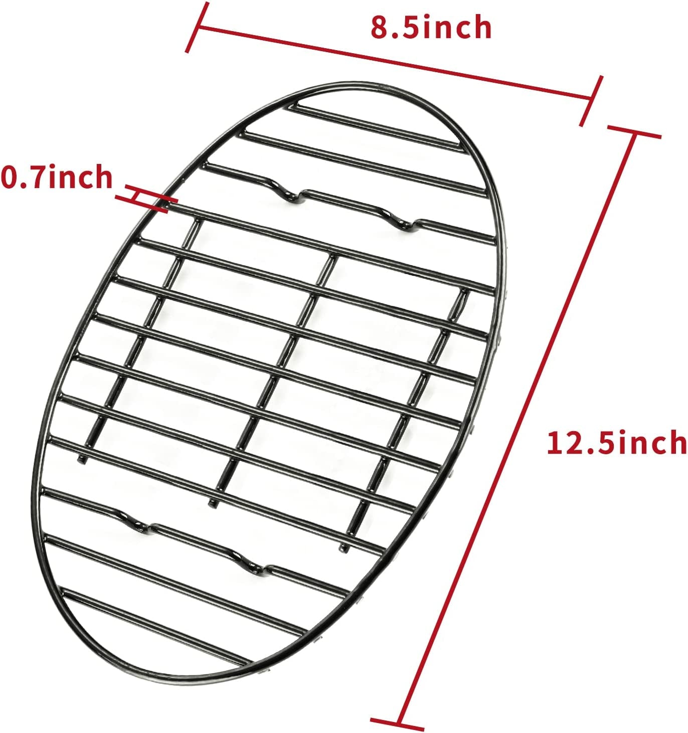 Roasting Rack with Integrated Feet, Cooling Drying Rack Kitchen Rack with Enameled Coating, PTFE Free, Great for Cooking, Roasting, Drying, Grilling, 12Inch*8.5Inch by KENDANE