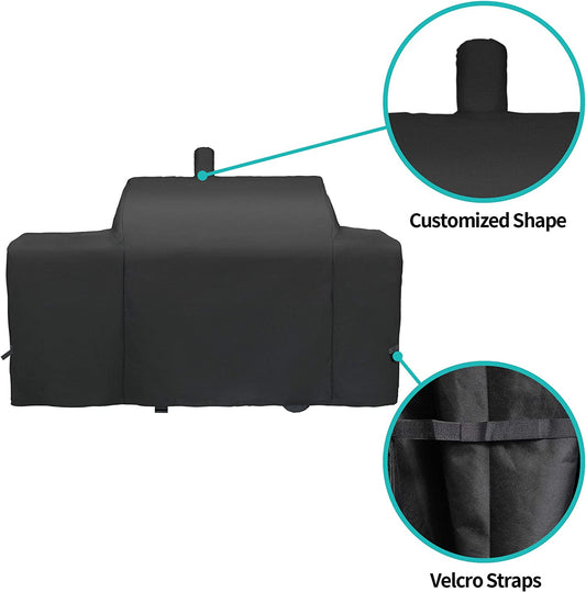 Grill Cover for Oklahoma Joe'S Longhorn Combo Charcoal Gas Smoker & Grill Cover Heavy Duty Waterproof Patio Outdoor Canvas Barbeque BBQ Grill Smoker Cover