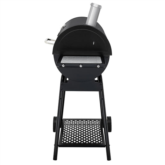 CC1830M 30-Inch Barrel Charcoal Grill with Offset Smoker, 811 Square Inches, Outdoor Backyard, Patio and Parties, Black, Large