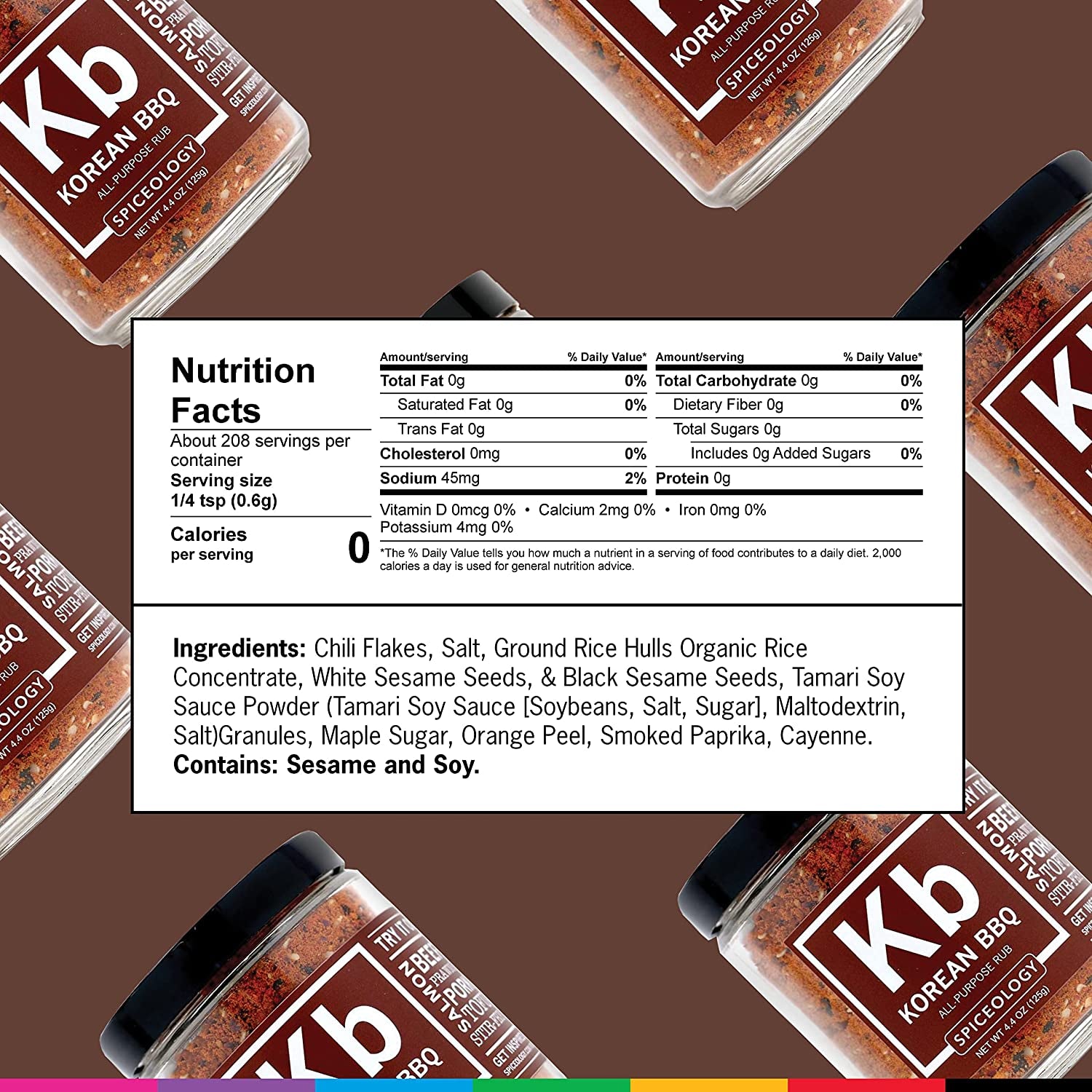 Spiceology - Korean BBQ All-Purpose Spice Rub - Barbeque Rubs, Spices and Seasonings - Use On: Stir-Fry, Salmon, Beef, Chicken, Prawns, Pork, Tofu, and Vegetables - 4.4 Oz