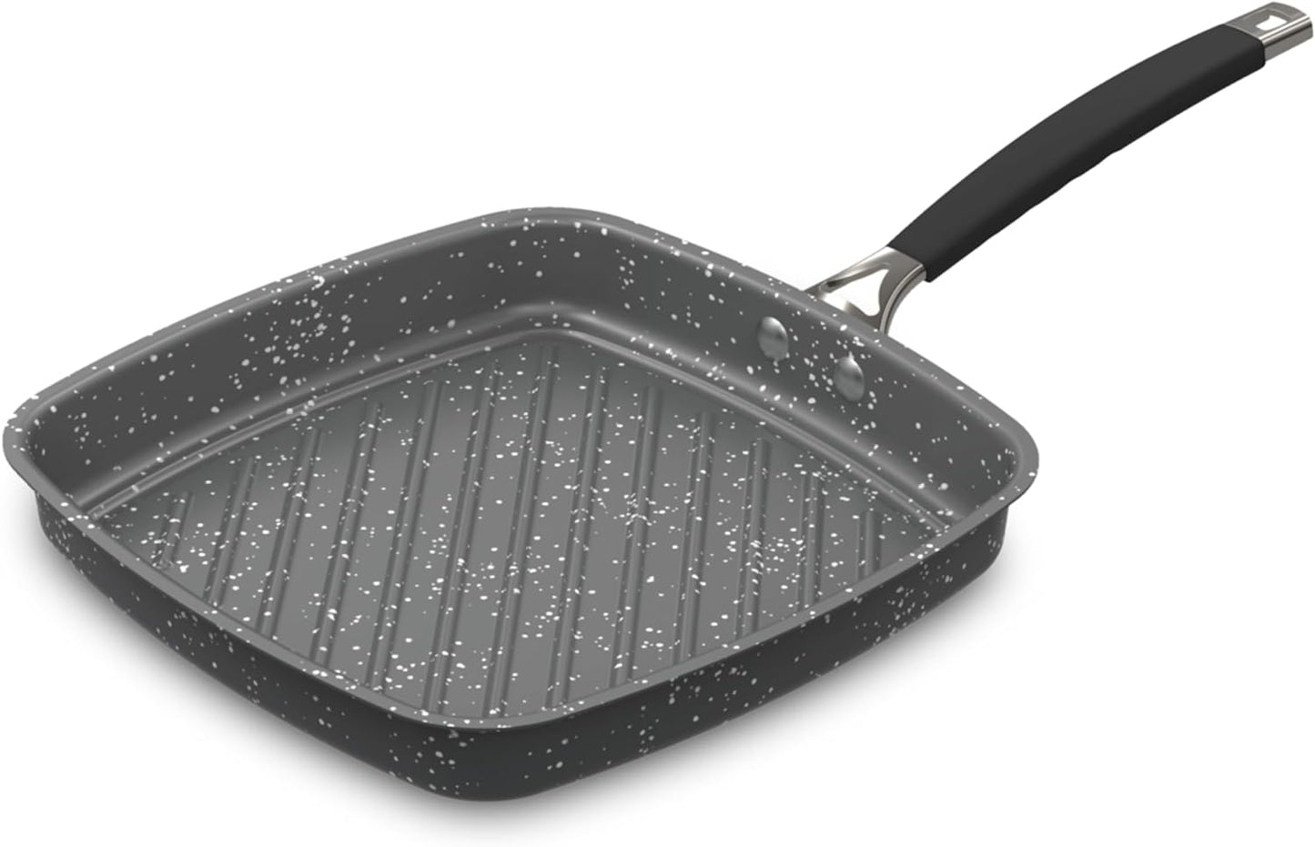 Verde Aluminized Steel Cookware with Ceramic Coating, Searing Grill Pan 10-Inch