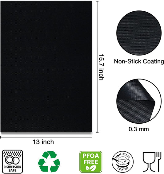 Grill Mats for Outdoor Grill Set of 6 BBQ Grill Mat Non-Stick Reusable Heavy Duty Grilling Mats Teflon Grill Sheets Grill Tools BBQ Accessories for Charcoal Grill Gas Electric Smokers Barbecue Camping