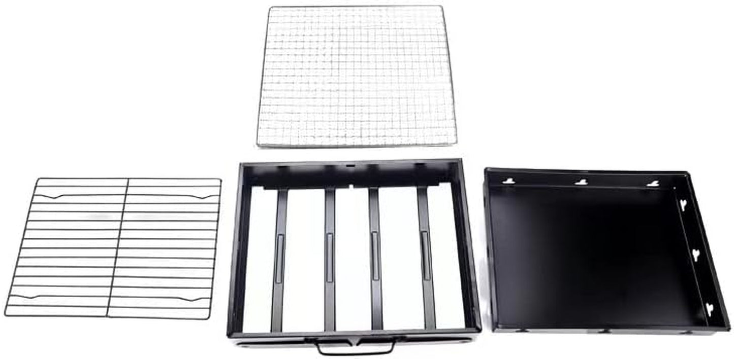 Folding Portable Barbecue Charcoal Grill, Barbecue Desk Tabletop Outdoor Stainless Steel Smoker BBQ for Outdoor Cooking Camping Picnics Beach