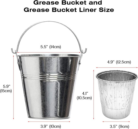 15 Pack Grease Liners Compatible with Traeger Pellet Grill HDW152, Oklahoma Joe'S, Z Grill, GMG & BBQ Grills, with 1 Drip Bucket Replacement Parts