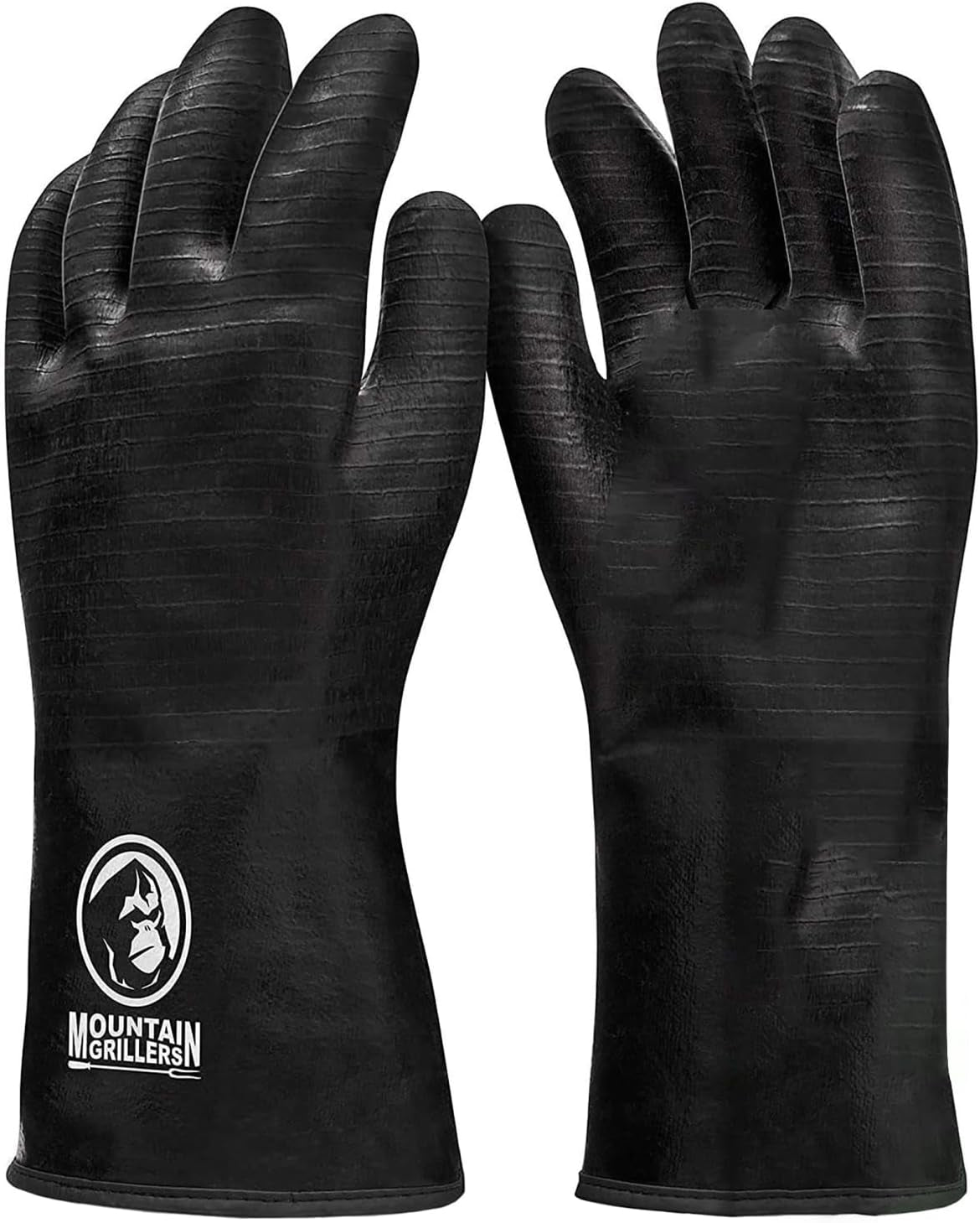 Extreme Heat Resistant Gloves for Grill BBQ High Temperature Fire Pit Gloves Barbecue Cooking, Smoker, Oven, Fryer, Grilling Waterproof, Fireproof Oil Resistant Neoprene Coating 14In
