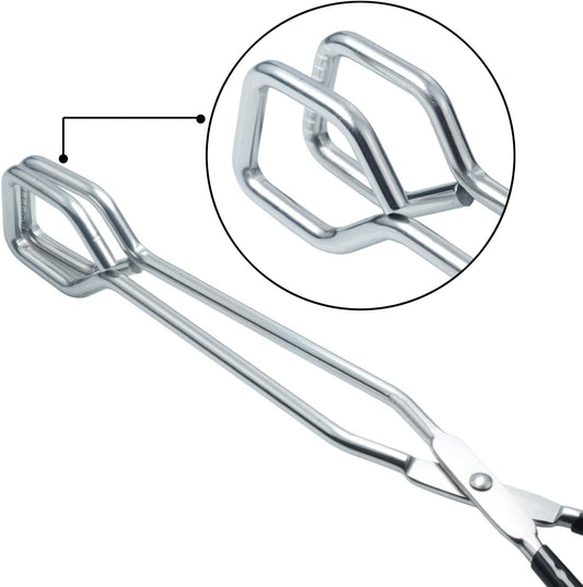 Stainless Steel Scissor Tongs Grilling Tongs 10-Inch Scissor Cooking Tongs, Set of 2