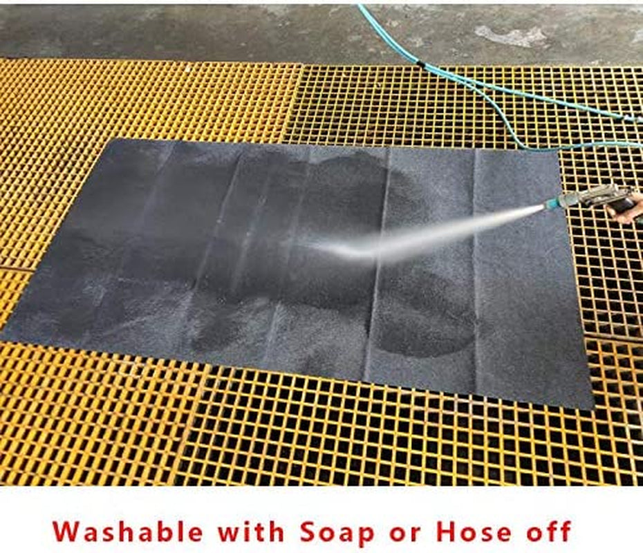 Under the Grill Protective Deck and Patio Mat, 48 X 60 Inch, Use This Absorbent Grill Pad Floor Mat for BBQ Grilling Gear Gas/Electric Grill/Welping Box without Grease Splatter and Other Messes