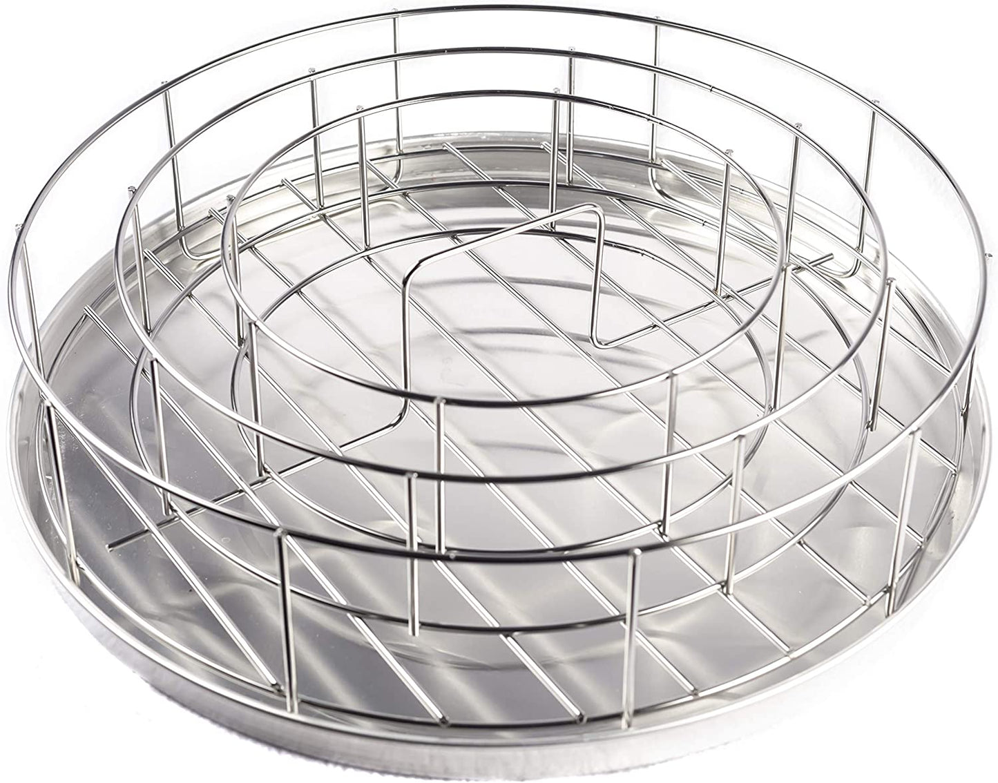 BBQ Guru Rib Rings | Rib Rack for Smoking/Grillings Holds 5 Ribs and a Whole Chicken