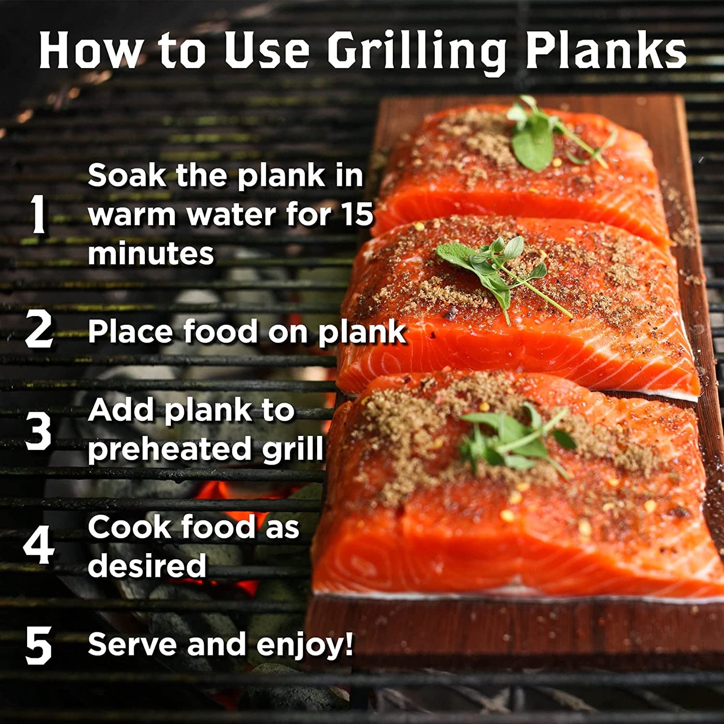 6 Pack Cedar Grilling Planks for Salmon and More. Sourced and Made in the USA.