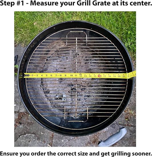 24" Replacement BBQ Grill Grate Griddle/Grate Combo W/ 3" Risers. Compatible with Kamado, Green Egg, Acorn, Other round Grills