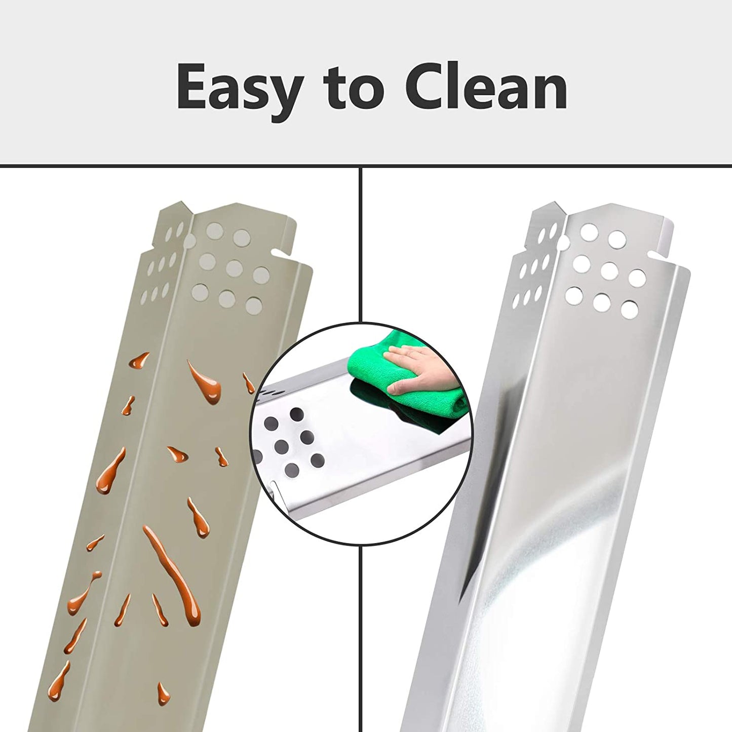 Grill Parts Kit Compatible with Nexgrill 720-0896B 720-0896C 720-0882A 720-0896 720-0925 720-0896E Grills, 6 Pack Grill Burner Tubes & Grill Ignitors & Flame Tamers Heat Shields