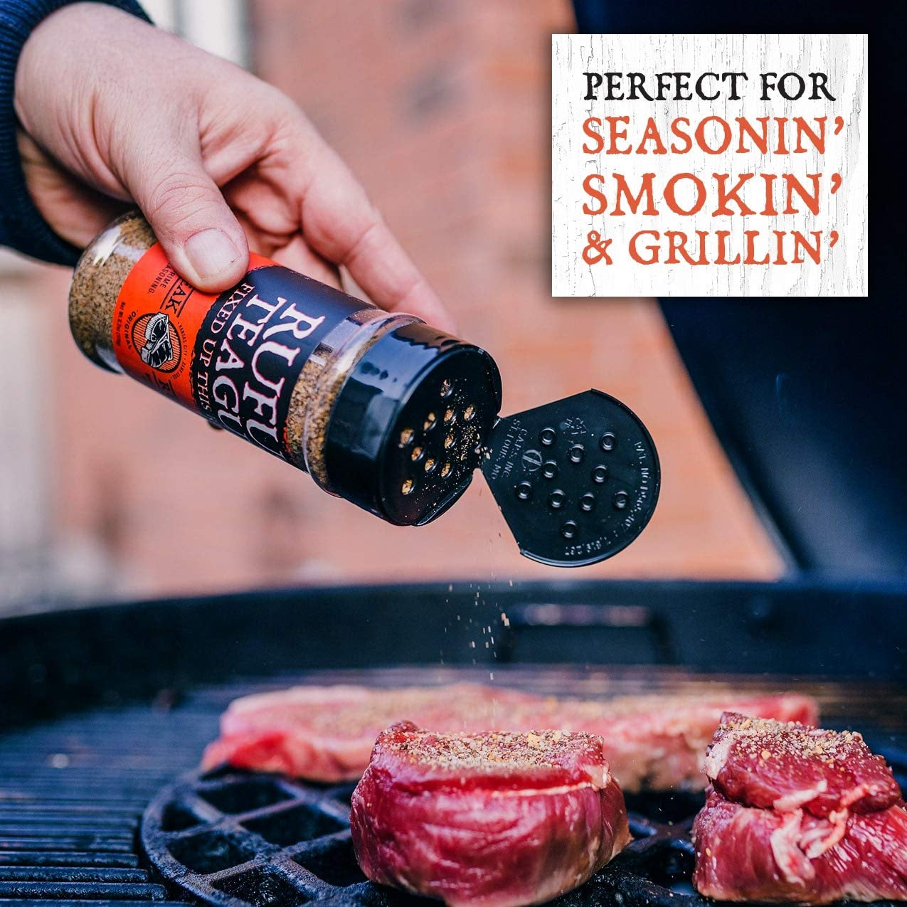 Rufus Teague - Steak Rub - Premium BBQ Rub - 6.2Oz Bottle