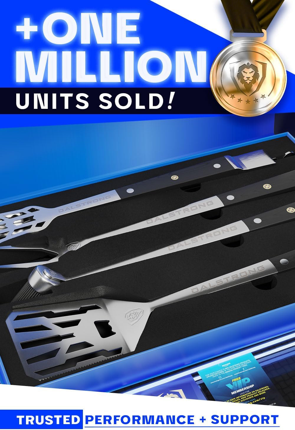4-Piece Professional BBQ Pitmaster Grill Set - Premium High-Carbon Stainless Steel Grilling Accessories - 18 Inch Length - Silicone Brush, Spatula, Tongs, Fork - G10 Handles Kitchen Set