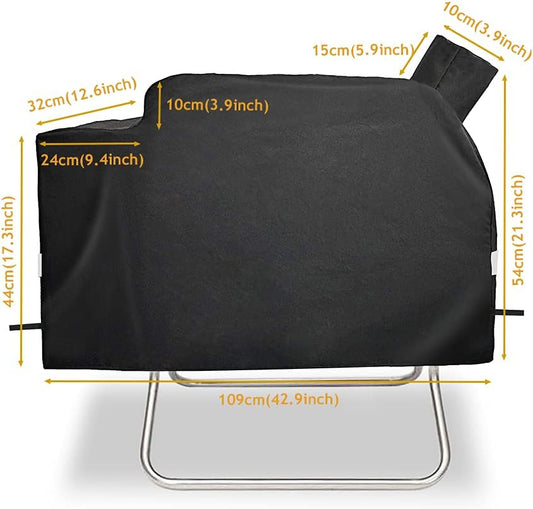 DC Grill Cover for Green Mountain Grill Davy Crockett Grill GMG-4012, All- Weather Resistant Outdoor Patio BBQ Wood Pellet Grill Cover,Black