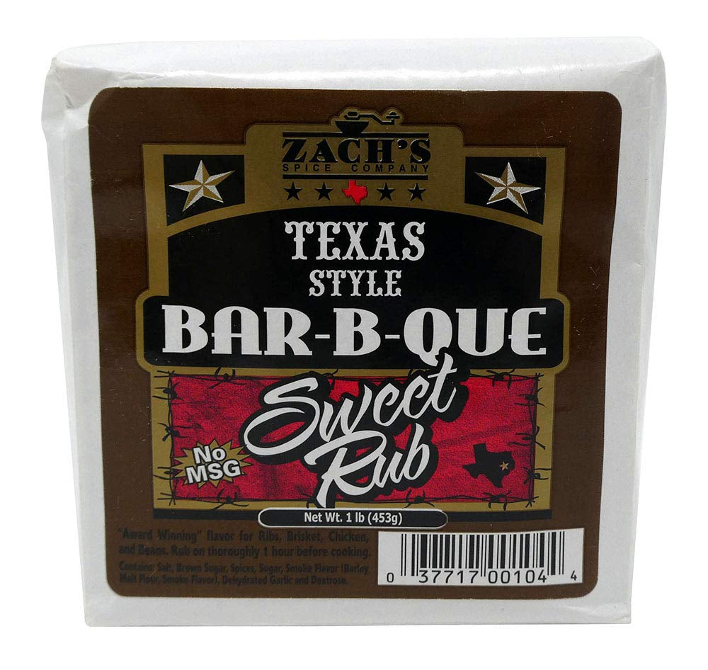 Zach'S Original Style Bar-B-Que Brisket Rub - Championship Cook-Off Winning Brisket Rub (Texas Style Bar-B-Que Sweet Rub (No MSG), 1 Pound)
