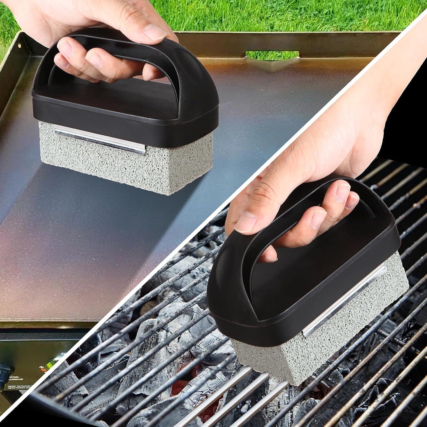 Upgraded Griddle Cleaning Kit for Blackstone 18 Pieces Flat Top Grill Accessories Cleaner Tool Set with Scraper, Heat-Resistant Silicone Spatula Mat with Hanger, Cleaning Brick, Scouring Pads