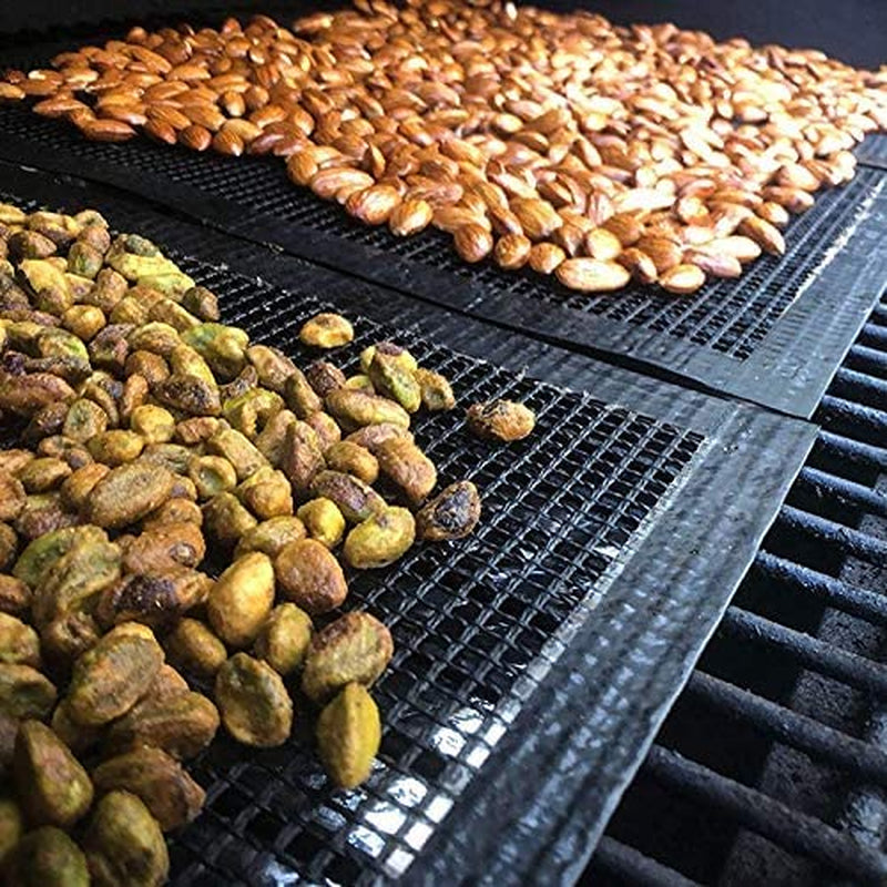 WOHLOPL Grill Mesh Mat, Non Stick BBQ Mesh Grilling Mats for Outdoor Grilling, Pellet Smoker, Gas, Charcoal Grill, Heavy Duty, Reusable, Easy to Clean, 15.75X 13 Inch (2 Pcs)