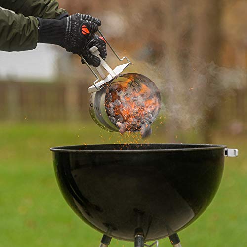 GRILL HEAT AID BBQ Gloves Heat Resistant 1,472ā Extreme. Dexterity in Kitchen to Handle Cooking Hot Food in Oven, Cast Iron, Pizza, Baking, Barbecue, Smoker & Camping. Fireproof Use for Men & Women
