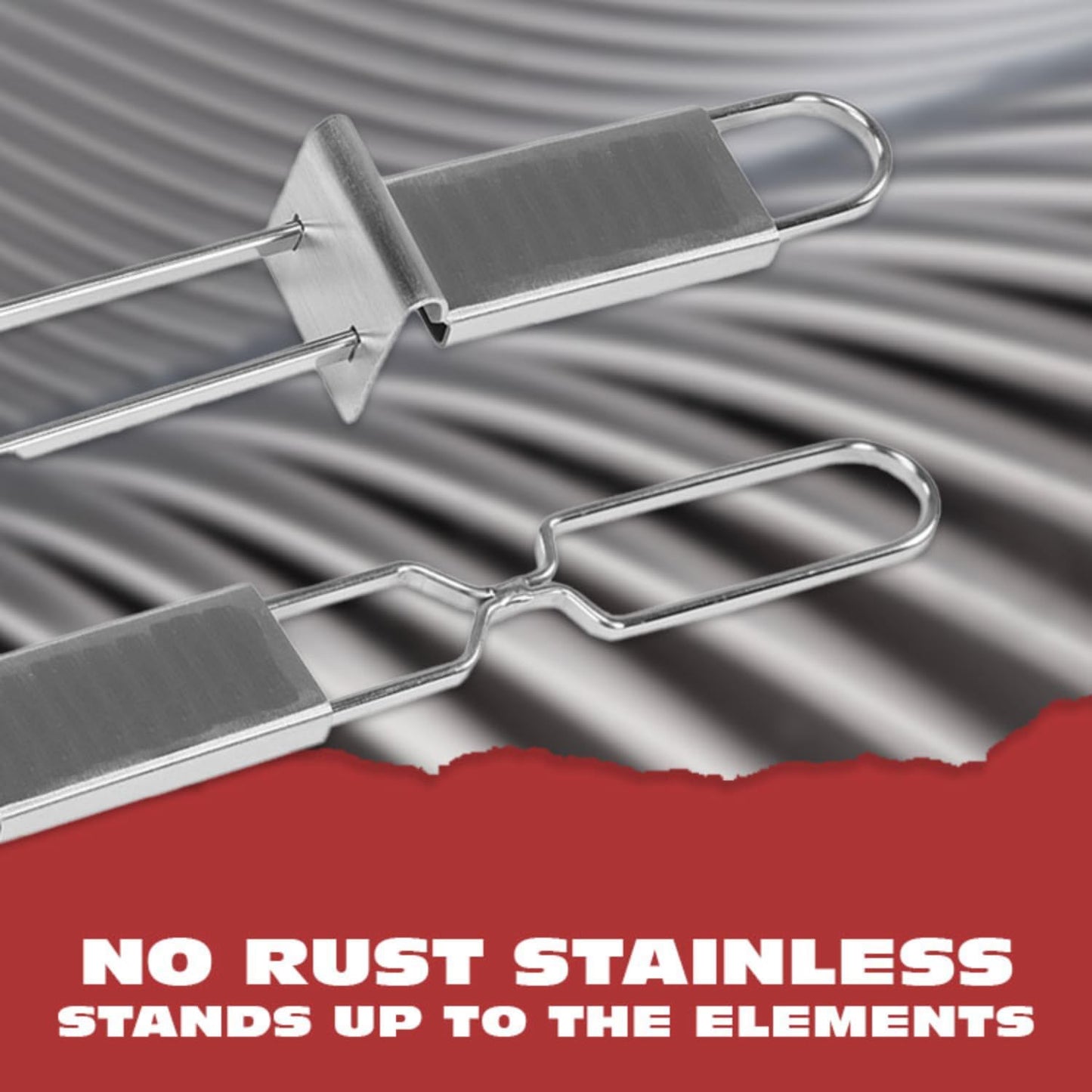 Premium Barbecue Metal Skewers for Kabobs with Quick Release - Double Pronged, Stainless Steel Metal Skewers for Grilling - Kebab Skewers, Shish Kabob Skewers, Kabob Sticks, Veggies & More