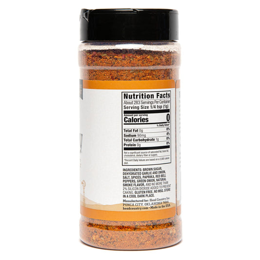 Head Country Bar-B-Q Championship Seasoning, Sweet & Spicy | Gluten Free, MSG Free Barbecue Seasoning with No Allergens | Sweet, Smoky Dry Rub Great on BBQ Chicken, Pork & Ribs | 10 Ounce, Pack of 1