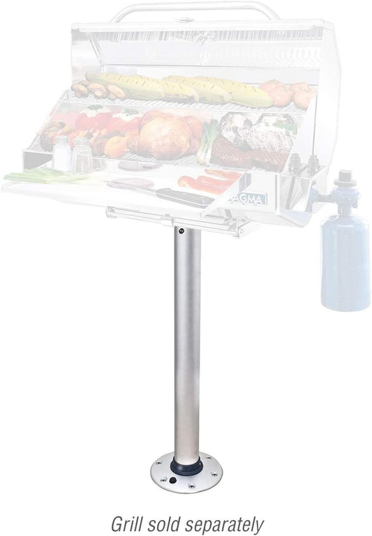 Products, Double Locking Stowable Pedestal Mount, T10-185, Silver, One Size