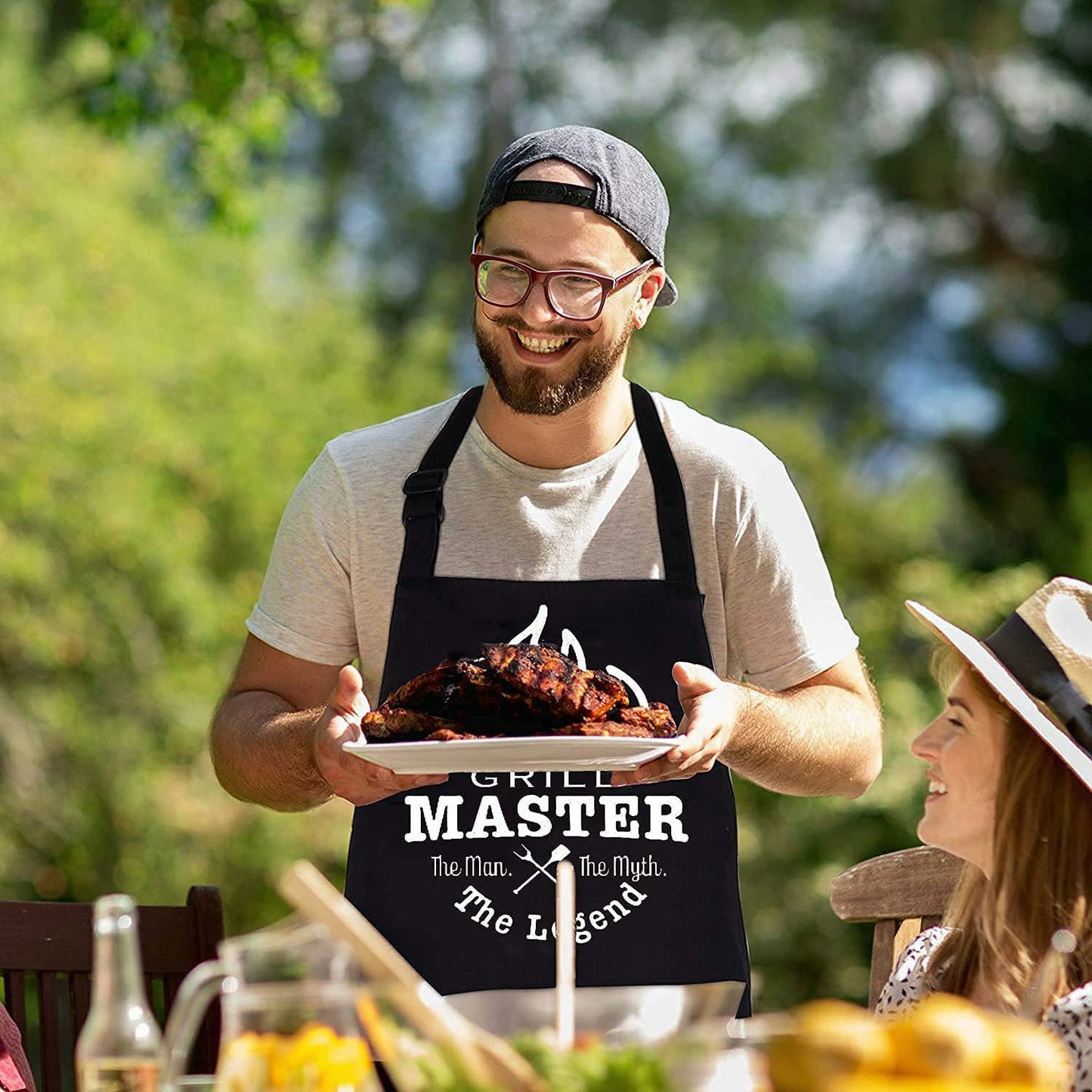 Grill Utensils Set,Bbq Grilling Accessories, Grill Set Gifts for Men Grill Tools, Barbeque with Apron, Stainless Steel Grill Kit Set Gifts for Men or Dad (Style 1)