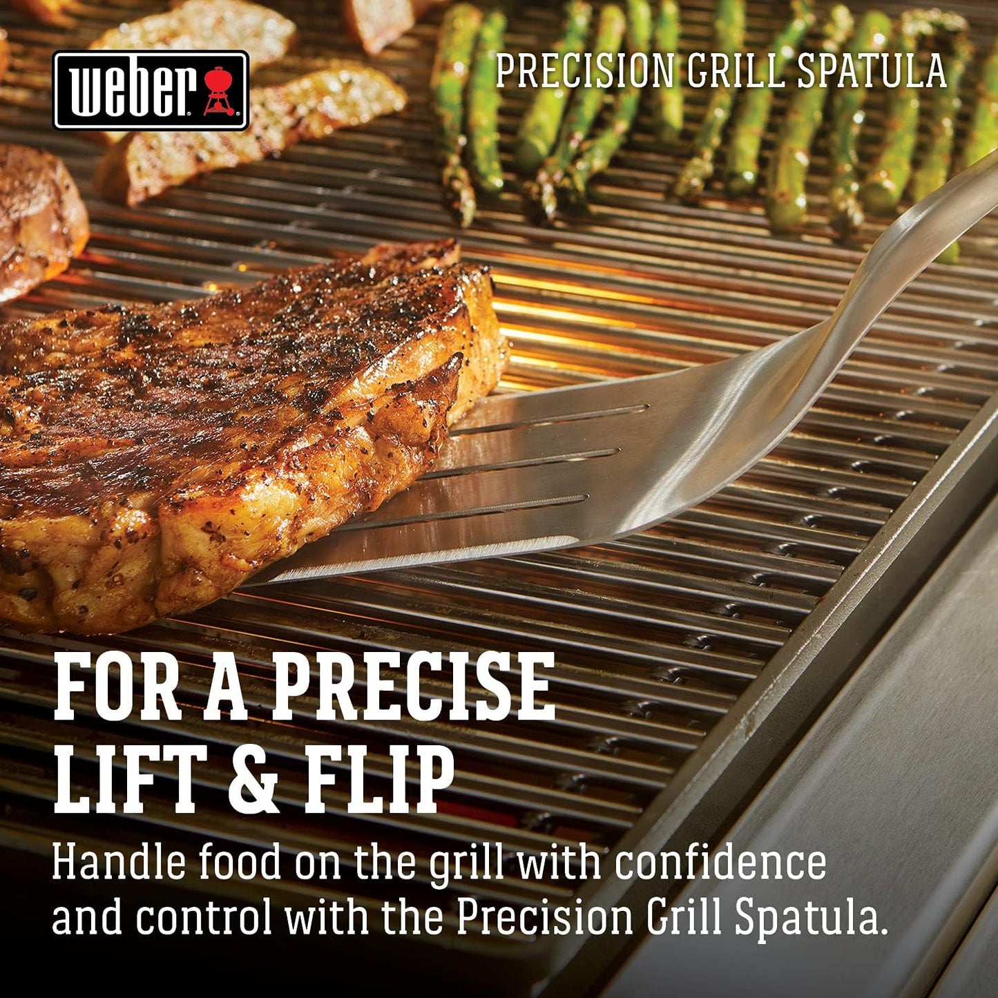 Weber Precision Grill Spatula, Silver/Black