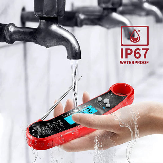 Digital Meat Thermometer for Cooking and Grilling, 2S Instant Read & High Accuracy & IP67 Waterproof, for Kitchen Food Candy
