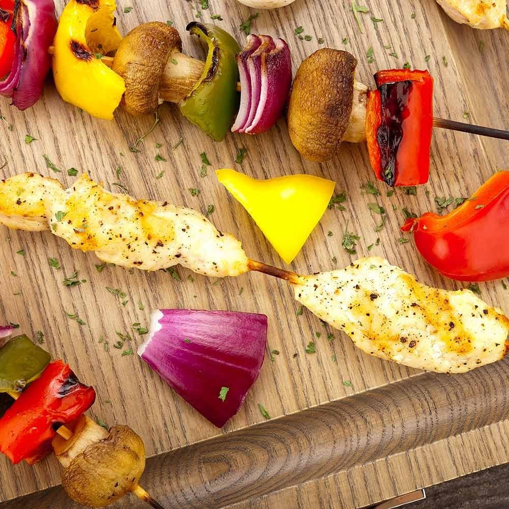Robata 10 Inch Bamboo Skewers, 1000 Sharp Point Wood Skewers - Break-Resistant, Compostable, Natural Bamboo Grilling Skewers, Smooth, for Grilling or Crafts -
