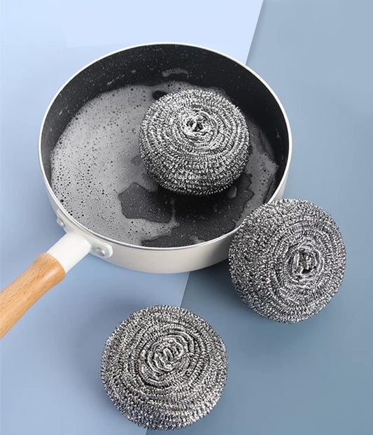 6Pcs Scourer Steel Wool Scrubber - Steel Wool for Cleaning Dish Pots Pans Grills Stainless Steel Scrubber for Kitchen Sinks Cleaning Steel Wool Pads Metal Scrubber, Flexible