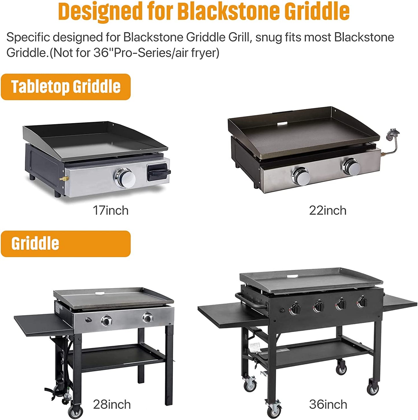 Stainless Steel Griddle Caddy with Magnetic BBQ Utensils Strip for 28"/36" Blackstone Griddles, with a Allen Key, Space Saving BBQ Accessories Storage Box, Free from Drill Hole&Easy to Install