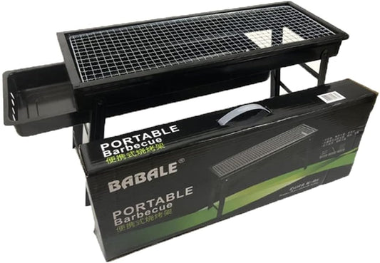 Portable Charcoal Grill Outdoor Grill with Handle Foldable BBQ Grill for Picnic Beach Terrace Backyard Barbecue(Large)