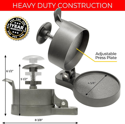 Shop Square Hamburger Press Patty Maker - Adjustable 1/4Lb to 3/4Lb Burger Press Patty Maker with Patty Ejector - Adjustable Thickness for Burgers, Crab Cakes, and Sausage - Patty Paper Included
