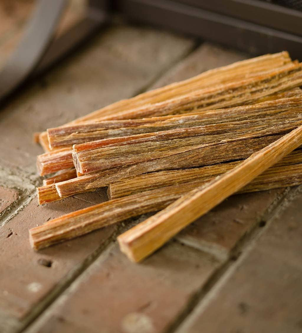 Plow & Hearth Boxed Fatwood Fire Starter All Natural Organic Resin Rich Eco Friendly Kindling Sticks for Wood Stoves Fireplaces Campfires Fire Pits Burns Quickly and Easily Safe Non Toxic (40 LB)