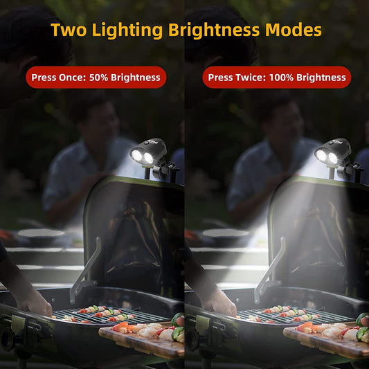 Grill Light BBQ Accessories: Grilling Gifts for Men Christmas Stocking Stuffers, Smoker Grilling Accessories for Outdoor Grill, BBQ Light with Two Brightness Settings, 3 Batteries Included