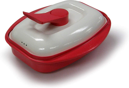 Grill Pan for Microwave Cooking, Red