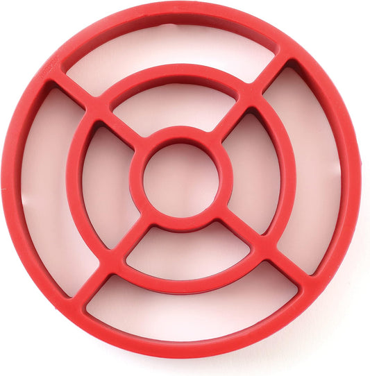 Norpro 392 round Silicone Roast Rack, Red