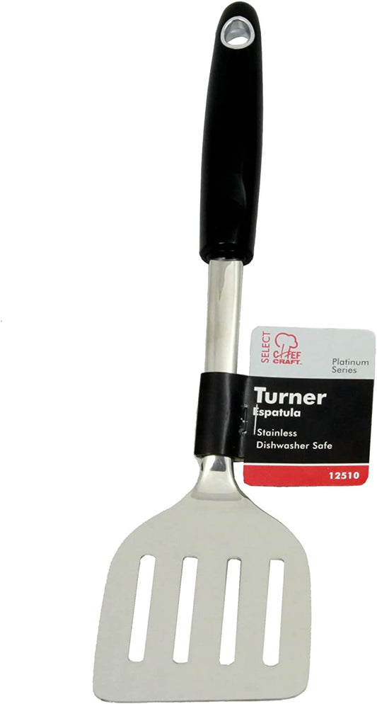 Chef Craft Heavy Duty Turner/Spatula, 13.5 Inch, Stainless Steel