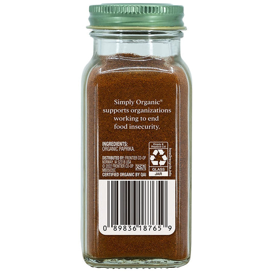 Smoked Paprika, 2.96 Ounce, Organic Paprika, Warm, Mildly Tangy, Hint of Sweetness, Kosher, No ETO, Non GMO