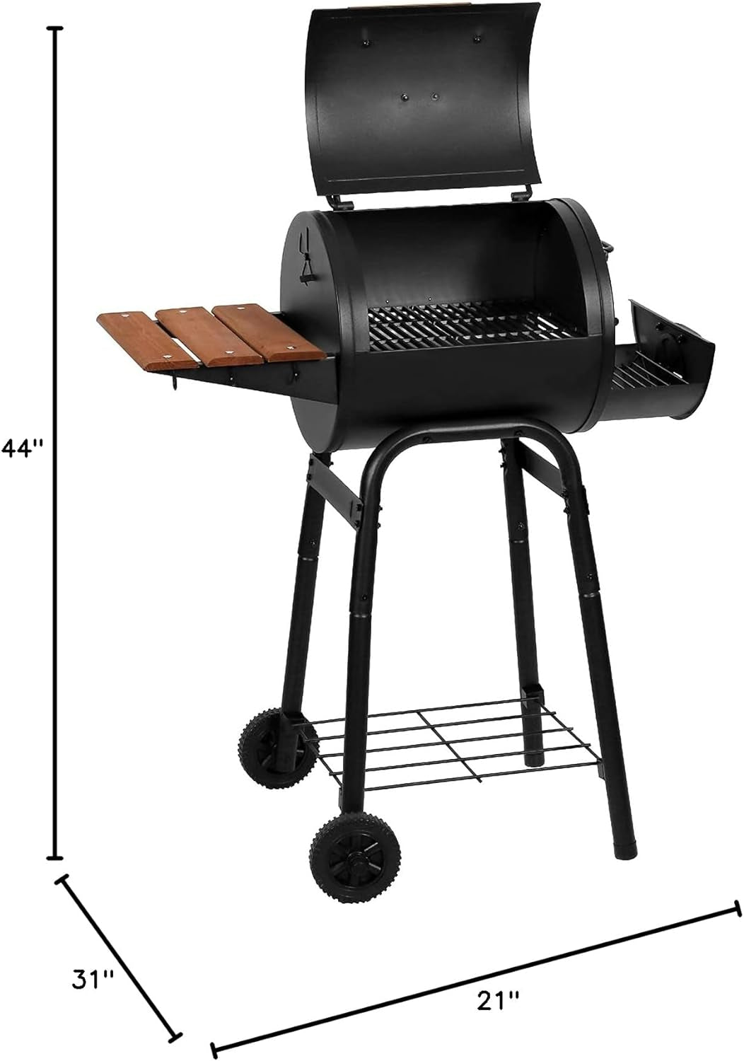 Char-Griller E1515 Patio Pro Charcoal Grill, Black