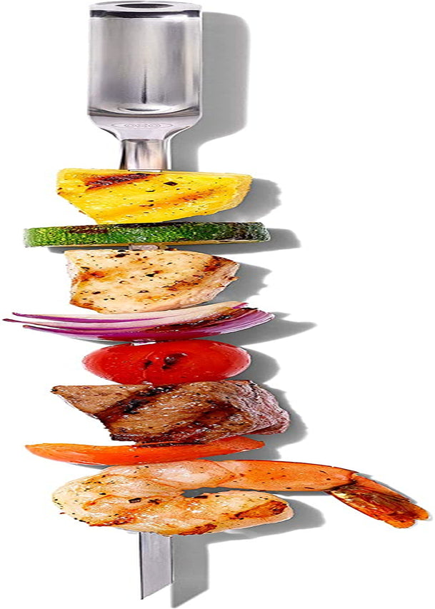 OXO Good Grips Grilling Tools, Stainless Steel Grilling Skewers - Set of 6