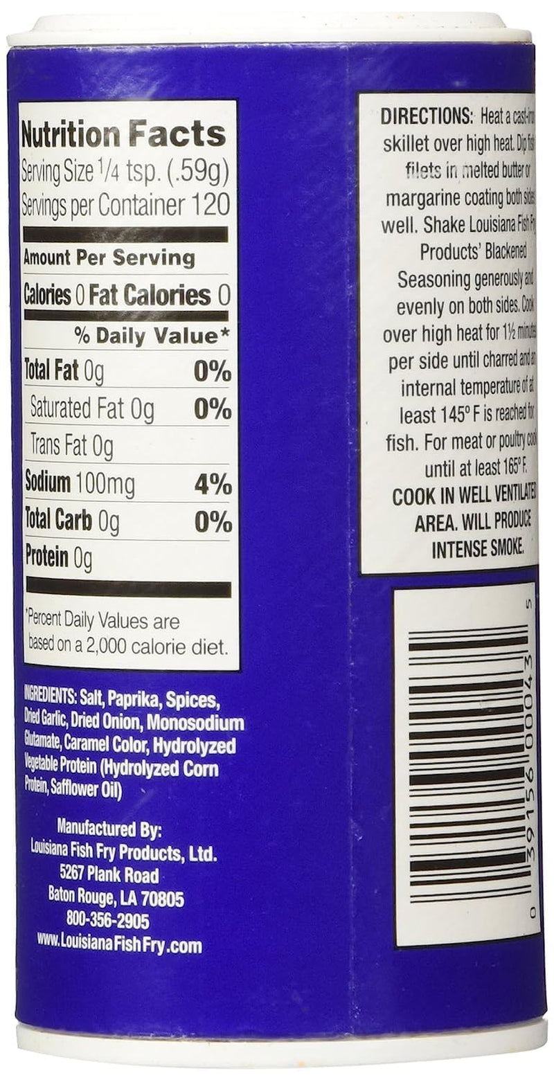 Louisiana Fish Fry Products Cajun Blackened Seasoning 2.5 Oz