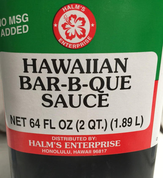 Halm'S Hawaiian BBQ Bar-B-Que Sauce 64 Ounce Bottle