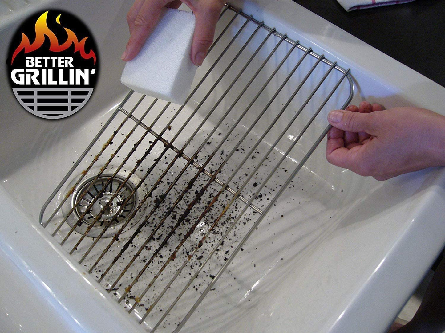 Better Grillin Scrubbin Stone Grill Cleaner-Scouring Brick/Barbecue Grill Brush/Barbecue Cleaner for BBQ, Griddle, Racks