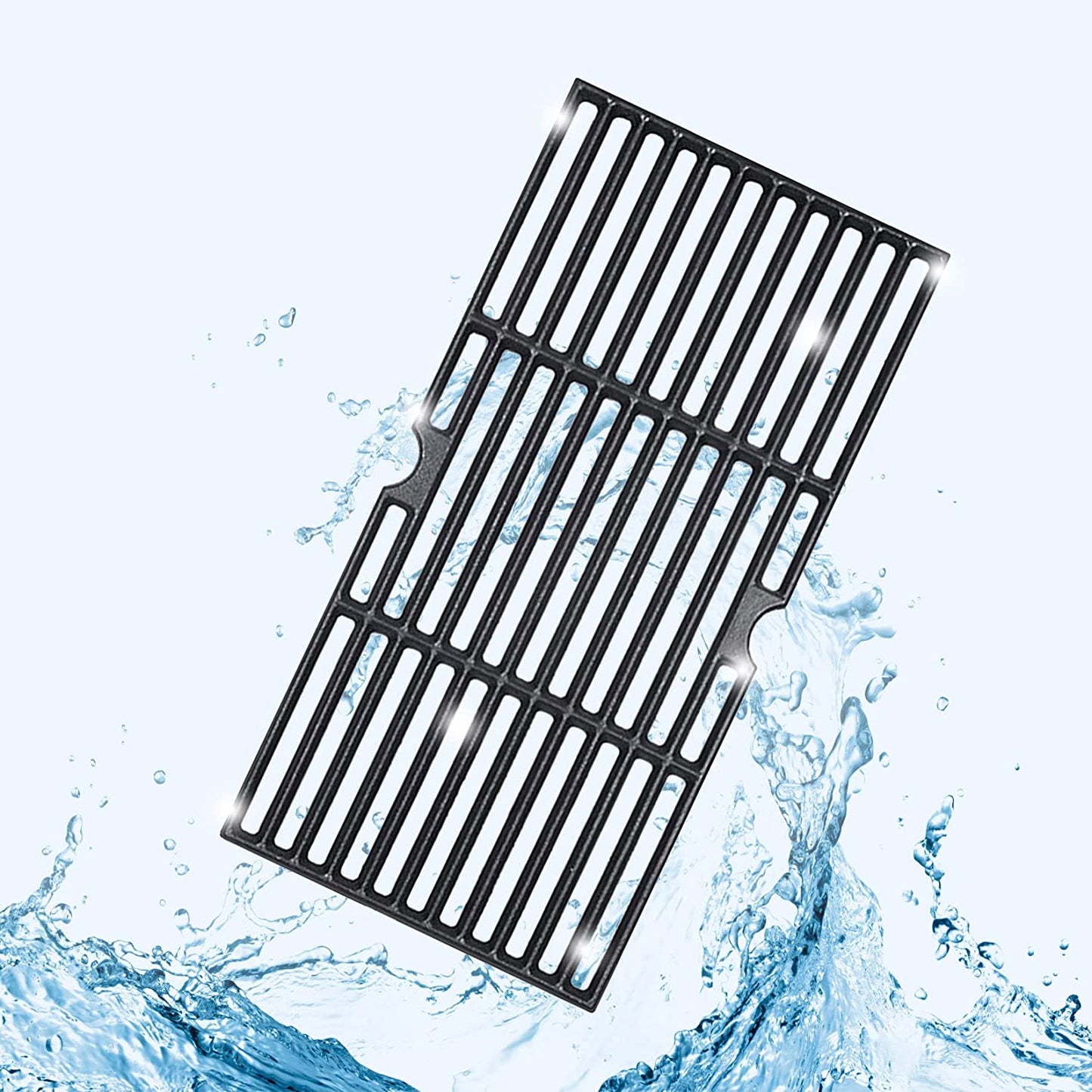 Grill Grates Replace for Charbroil 463420508, 463420509, 463420511 463436213 463436214 463440109, Master Chef, Thermos, Backyard and Others Grills, 16 7/8" Cast Iron Grill Grates(Set of 3)